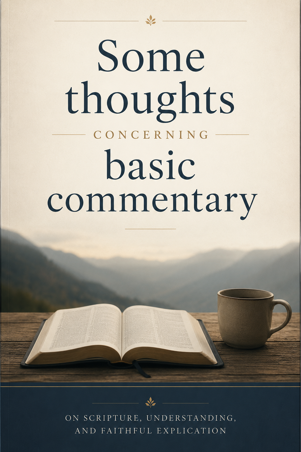 Some Thoughts Concerning Basic Commentary cover