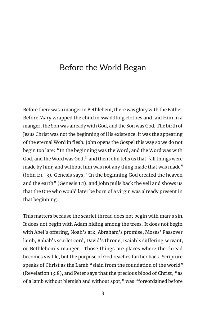 Opening page of Chapter 1, Before the World Began